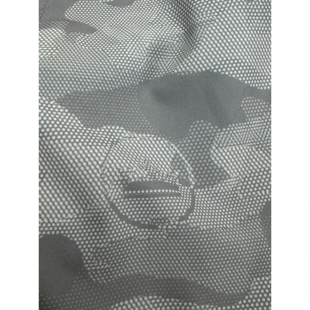 NWT Peter Millar Seaside Gray Camo & Logo Print Swim Trunks W/Koozie SMALL‎ $100